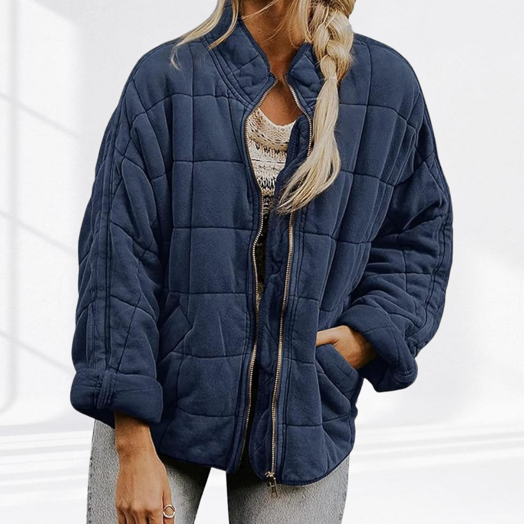 Quilted Comfort Padded Stand-Collar Jacket