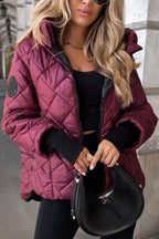 Elegant Zip-Up Hooded Sweat Jacket