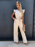 Women’s V-Neck Wide-Leg Jumpsuit