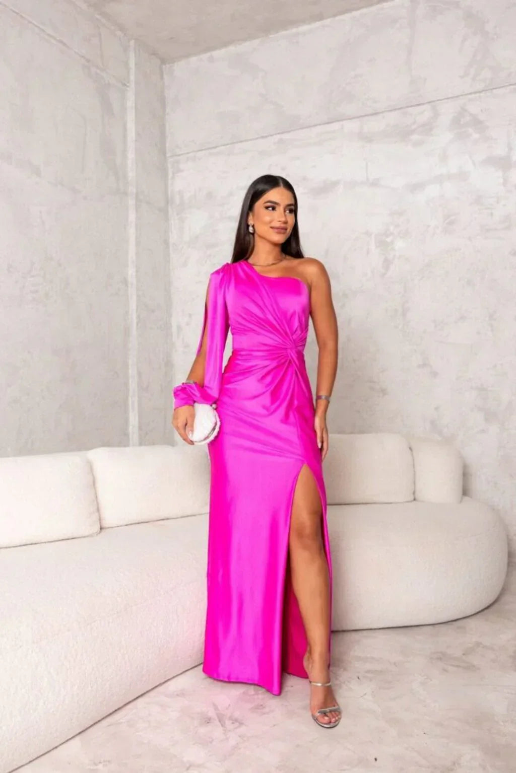Women’s Sleeveless Maxi Dress – High Side Split – Floor-Length Evening Gown