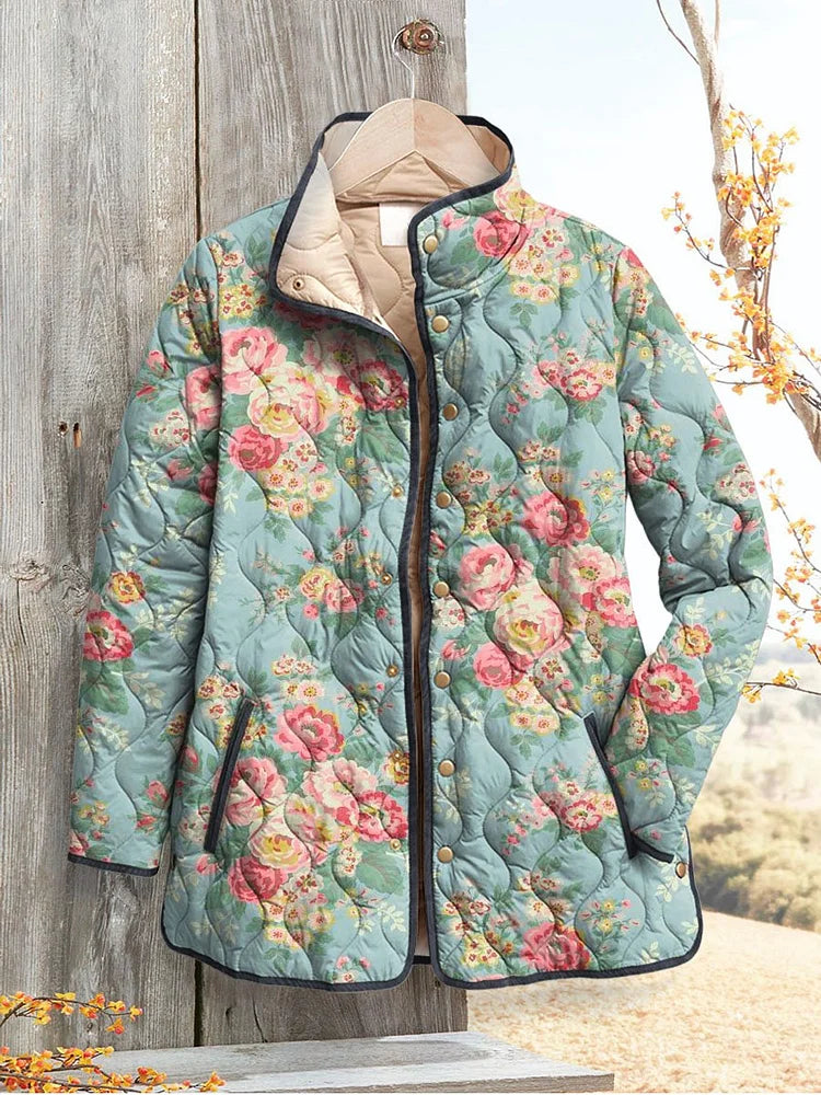 Beautiful Floral Quilted Padded Jacket