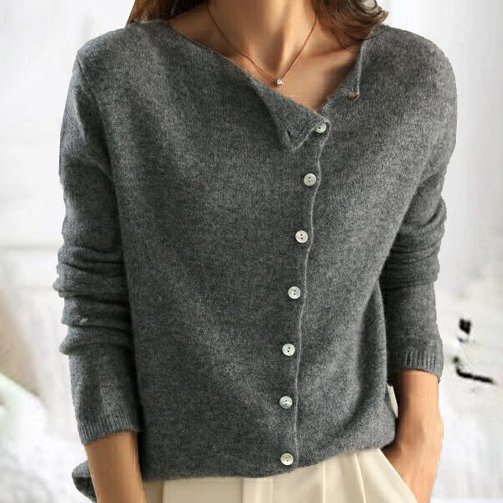 Classic Buttoned Long Sleeve Cardigan