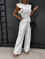 Women’s V-Neck Wide-Leg Jumpsuit
