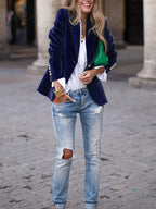 Elegant Velvet Tailored Evening Blazer