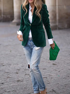 Elegant Velvet Tailored Evening Blazer