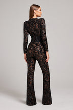 Women's Sparkling Midnight Star Wide-Leg Jumpsuit