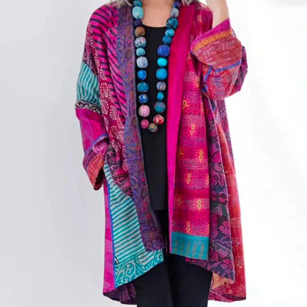 Kleurrijk Vintage Losvallend Licht Vest