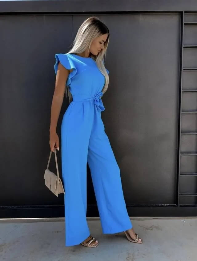 Women’s V-Neck Wide-Leg Jumpsuit