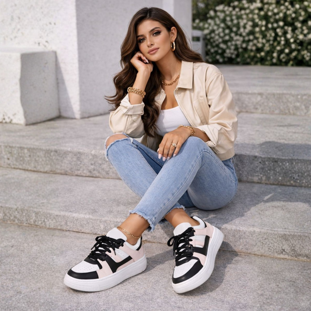 Women's Multi-Color Chunky Platform Sneakers