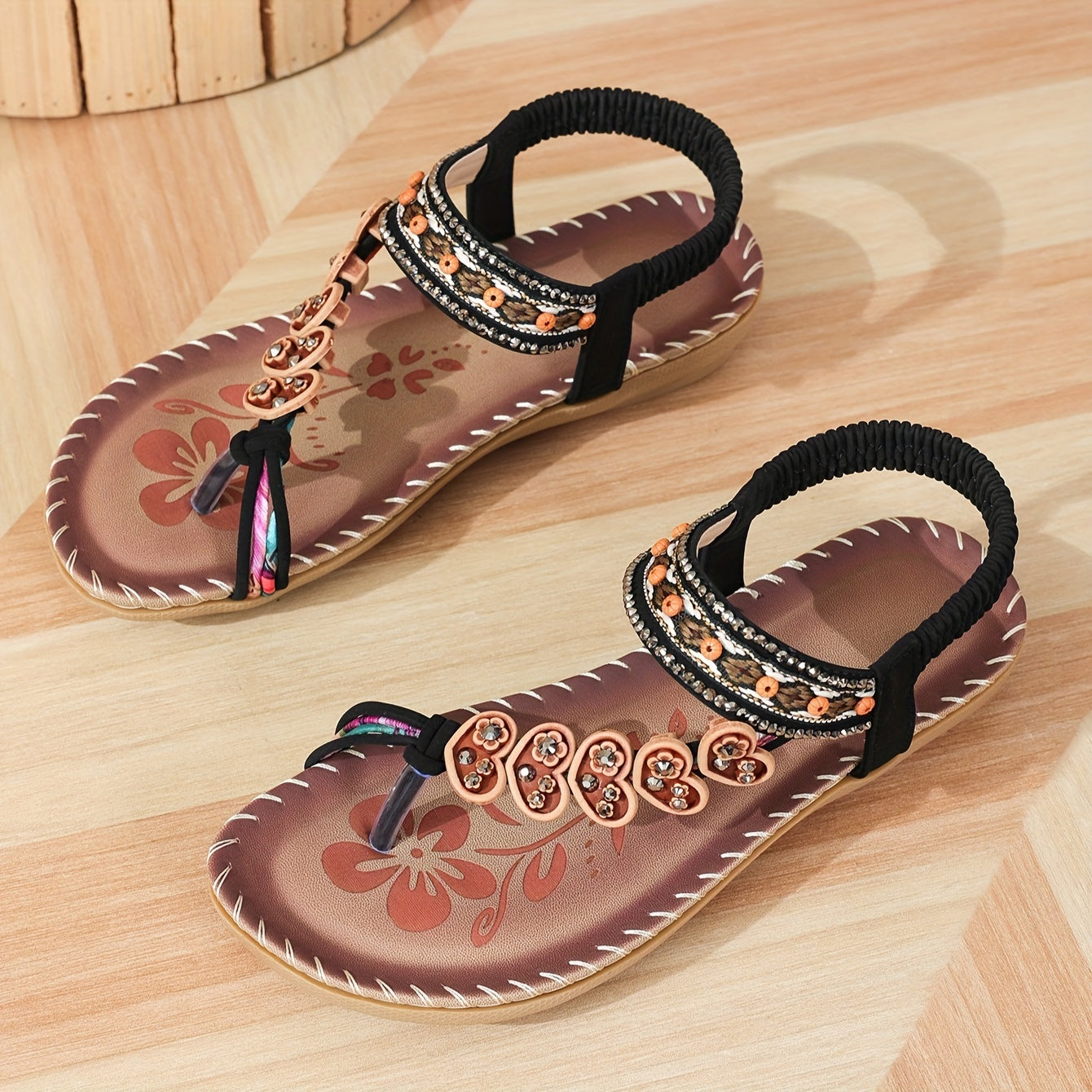 Soft-Sole Open-Toe Flat Sandals - Women's