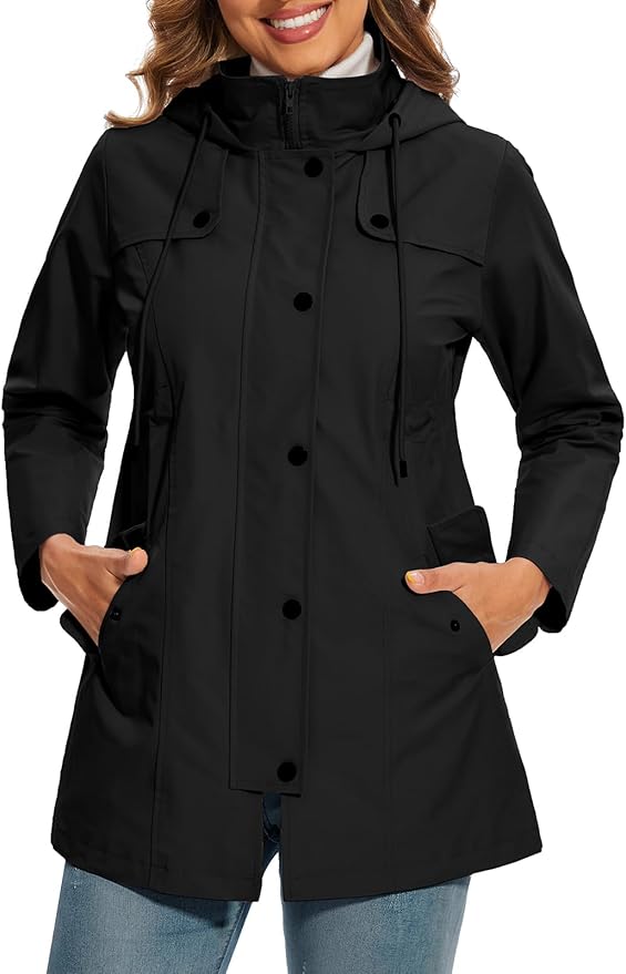 Hooded Buttoned Long Parka Coat