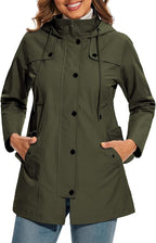 Hooded Buttoned Long Parka Coat