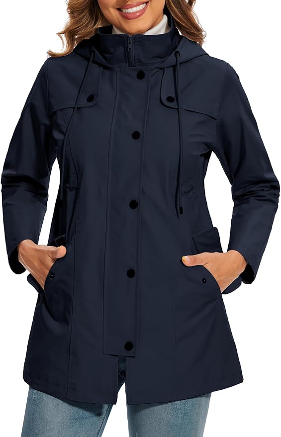 Hooded Buttoned Long Parka Coat
