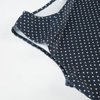 Women’s Polka Dot Mini Dress with Sleeveless Cut and Fitted Waist