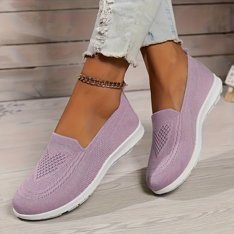 Breathable Knit Slip-On Walking Shoes Women's Trainers