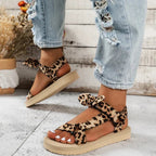 Stylish Sandals with Leopard Print