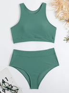 High-Waisted Two-Piece Bikini for Women