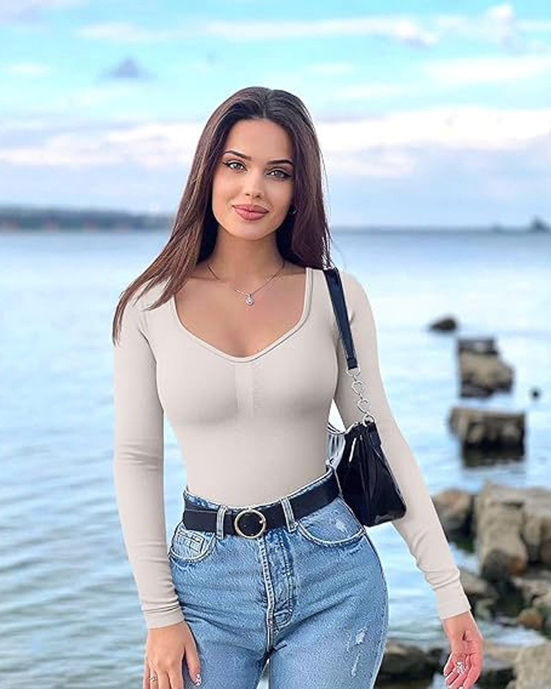 Sculpting V-Neck Bodysuit