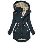 Hooded Zip Drawstring Winter Parka