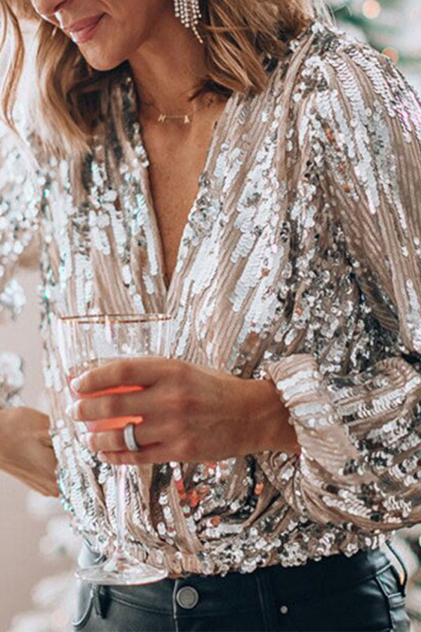 Women’s Long Sleeve V-Neck Blouse
