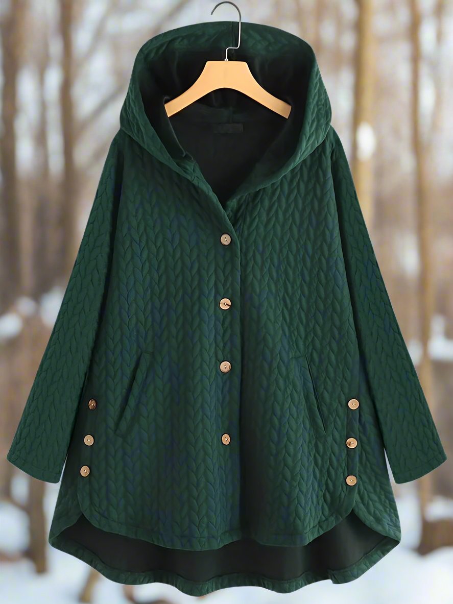 Comfortabele Elegante Gewatteerde Jas met Capuchon