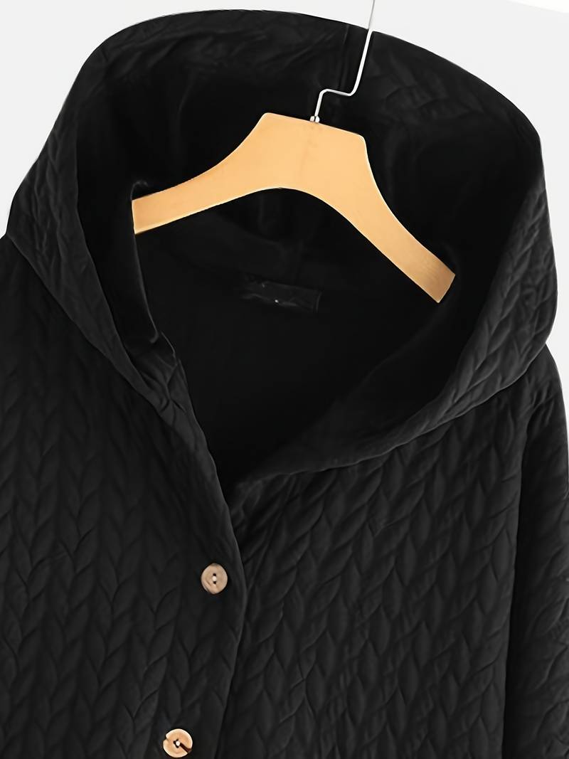 Comfortabele Elegante Gewatteerde Jas met Capuchon