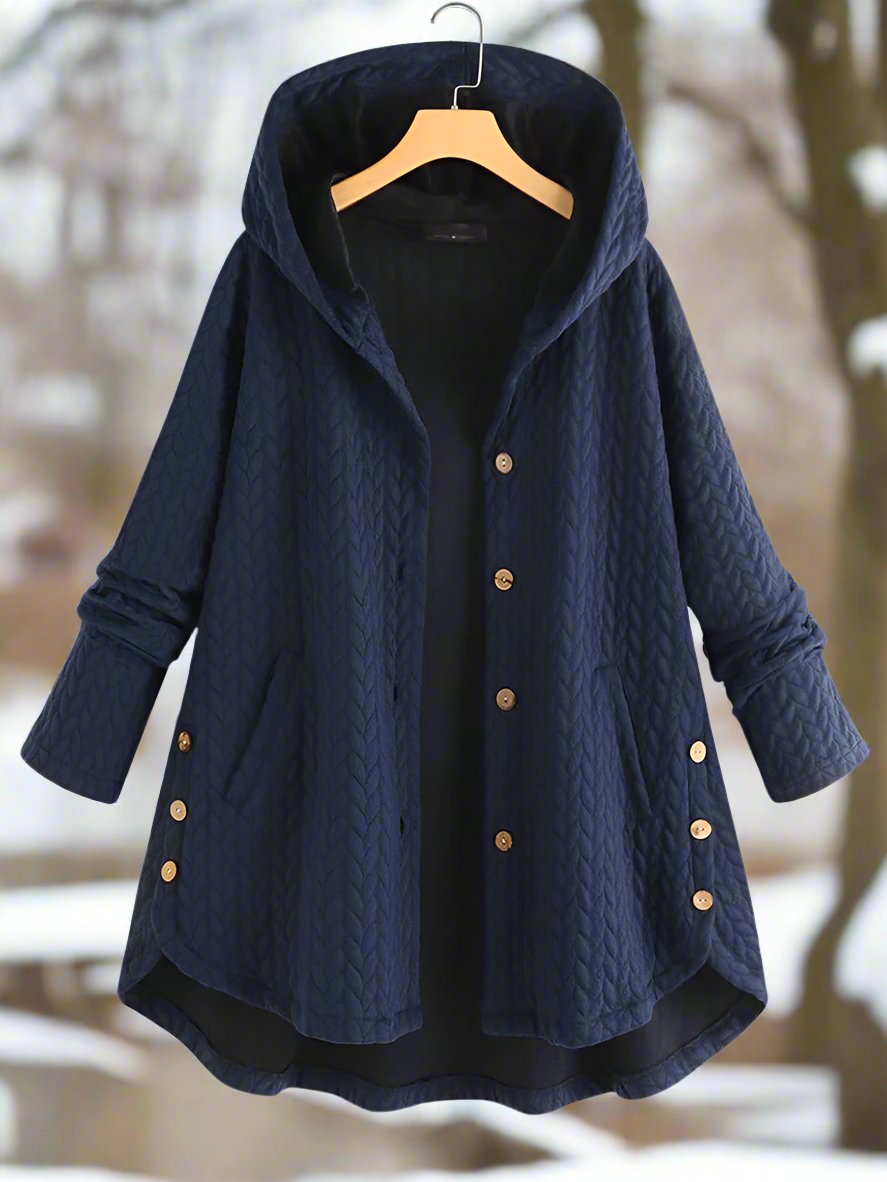 Comfortabele Elegante Gewatteerde Jas met Capuchon