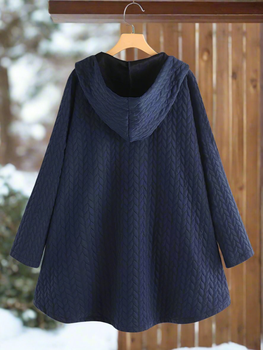 Comfortabele Elegante Gewatteerde Jas met Capuchon