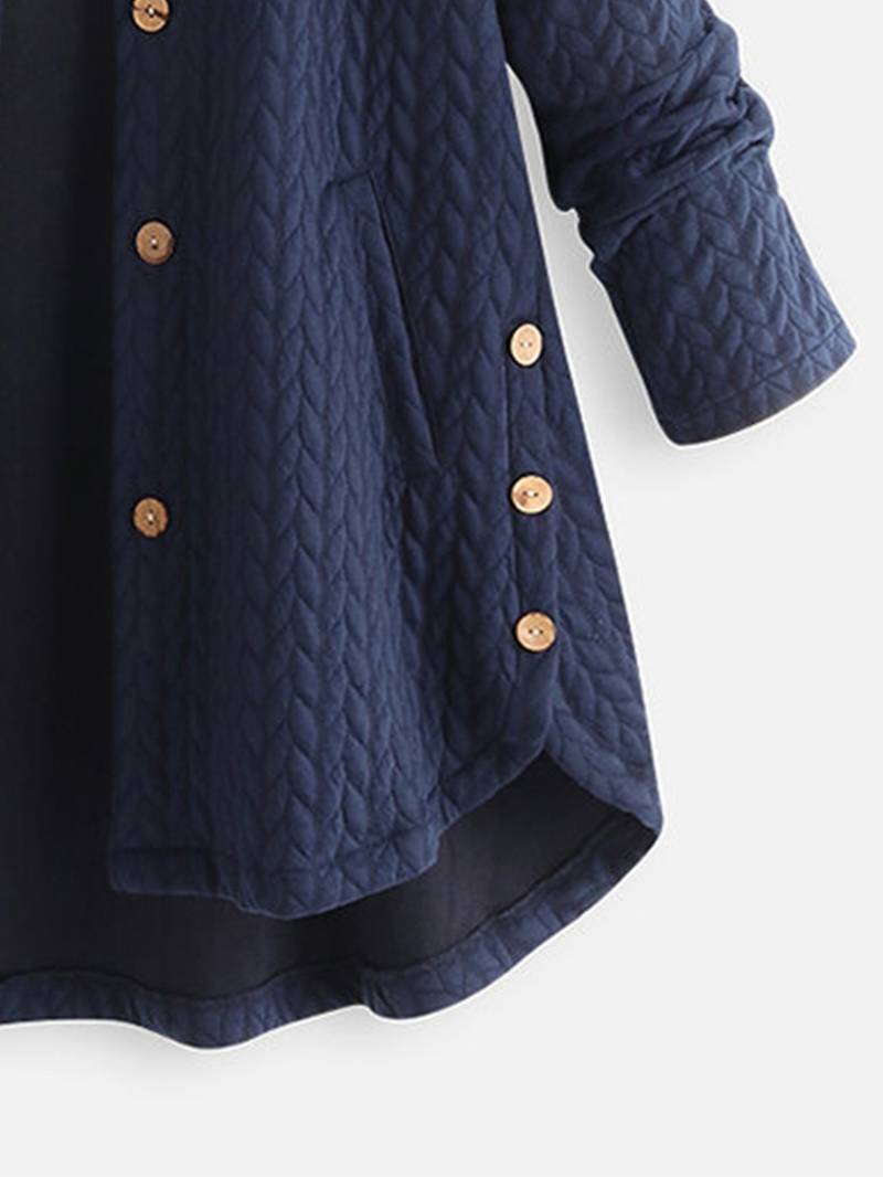 Comfortabele Elegante Gewatteerde Jas met Capuchon