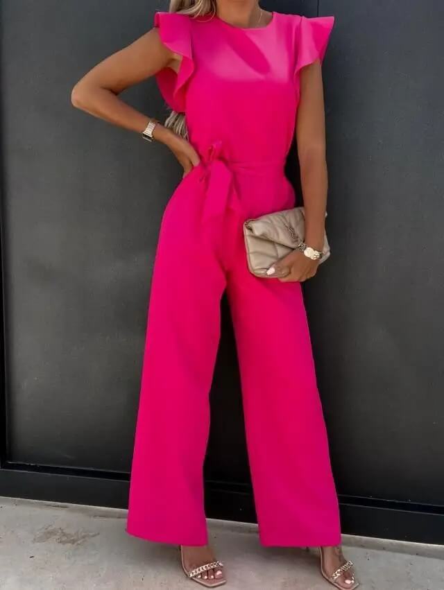 Women’s V-Neck Wide-Leg Jumpsuit