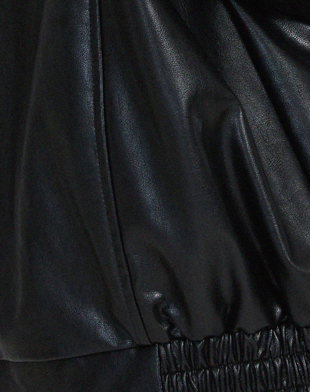 Oversized Faux Leather Biker Jacket
