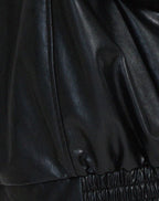 Oversized Faux Leather Biker Jacket