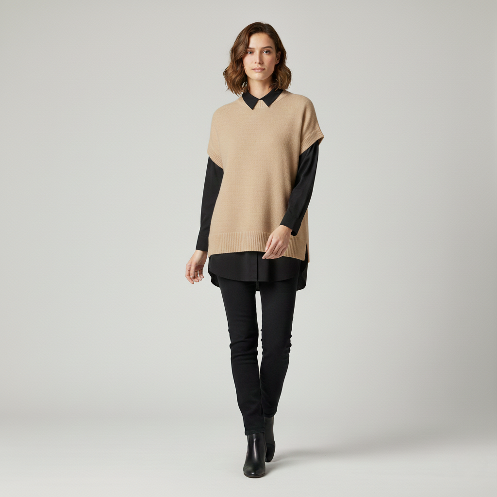 Soft knit jumper vest