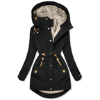Hooded Zip Drawstring Winter Parka