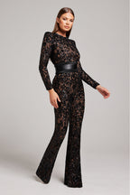 Women's Sparkling Midnight Star Wide-Leg Jumpsuit