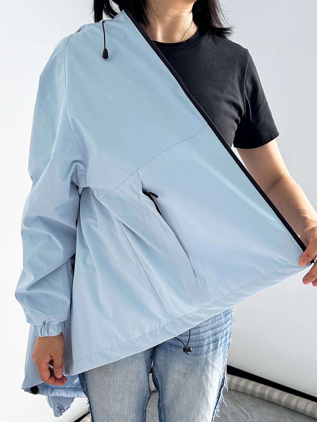 Windproof Hooded Waterproof Rain Jacket