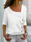 Asymmetric Long Sleeve Blouse Women's Top