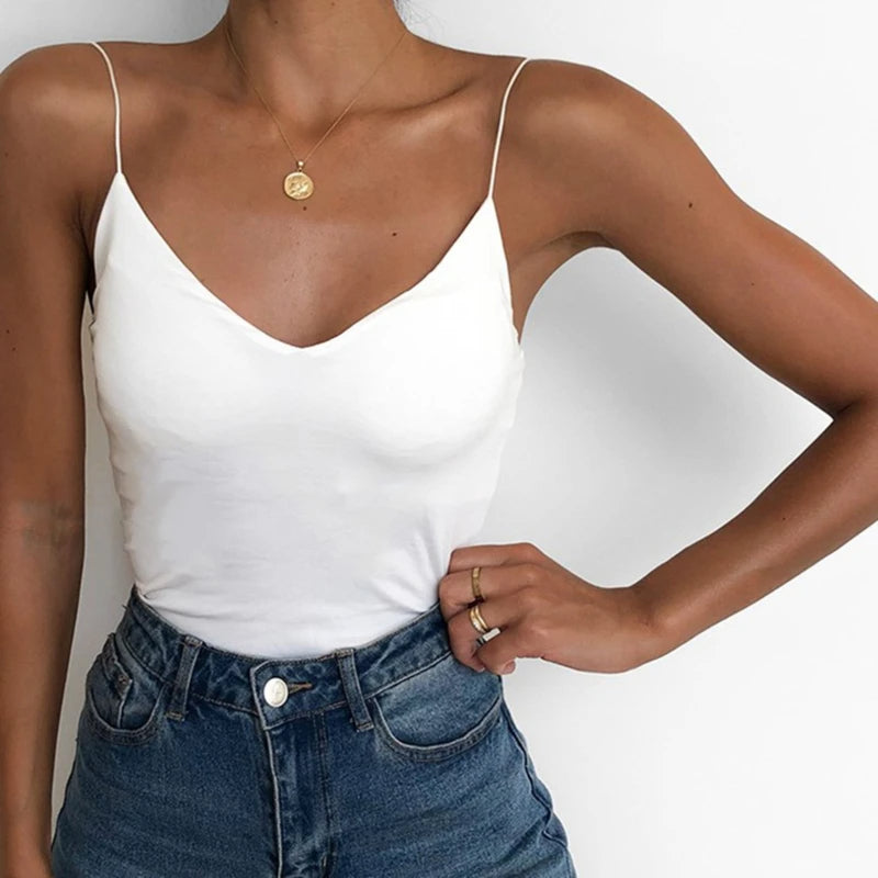 Woman's V-Neck Spaghetti Top