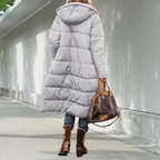 Long Hooded Pocketed Winter Jacket