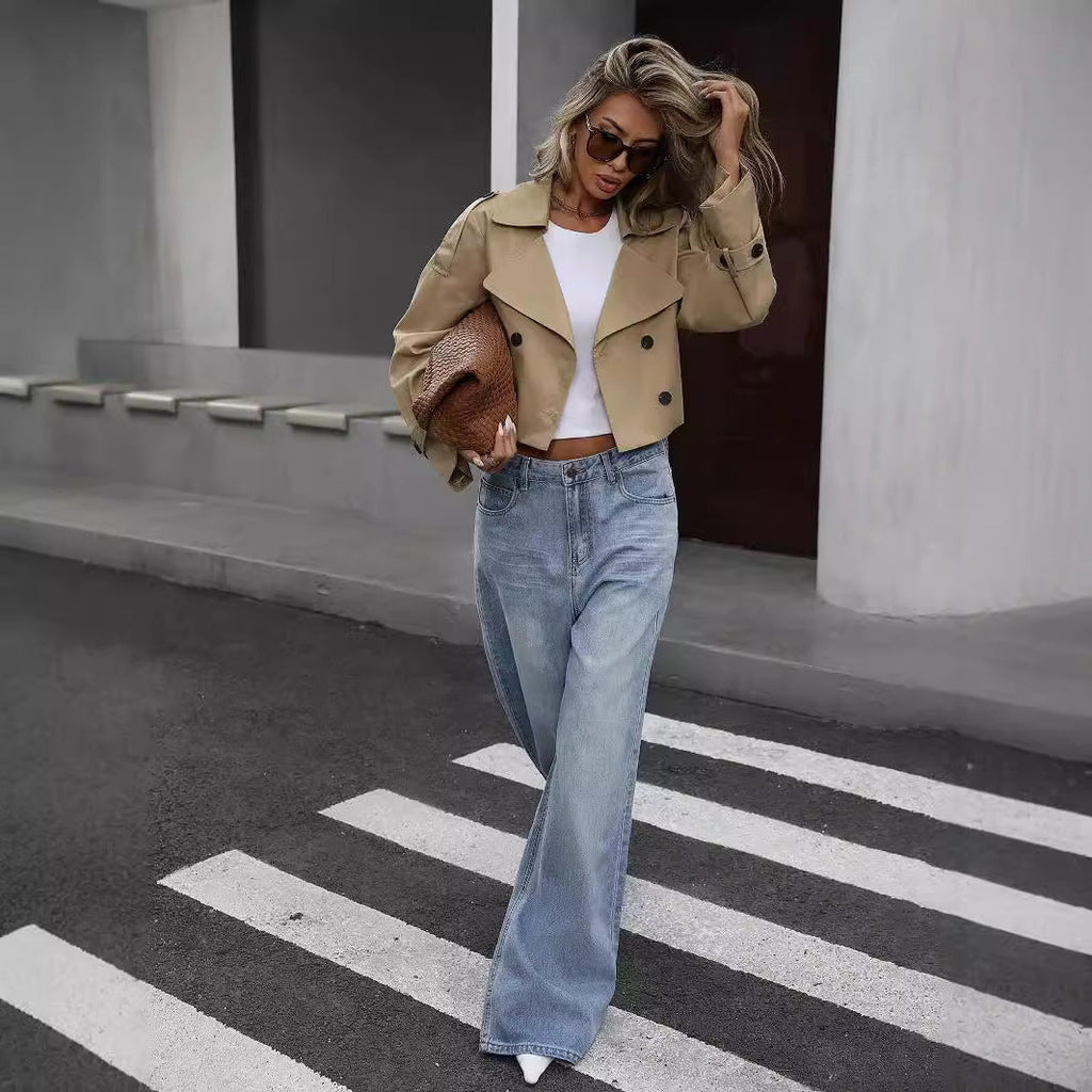 Chic Belted Mid-Season Trench Coat