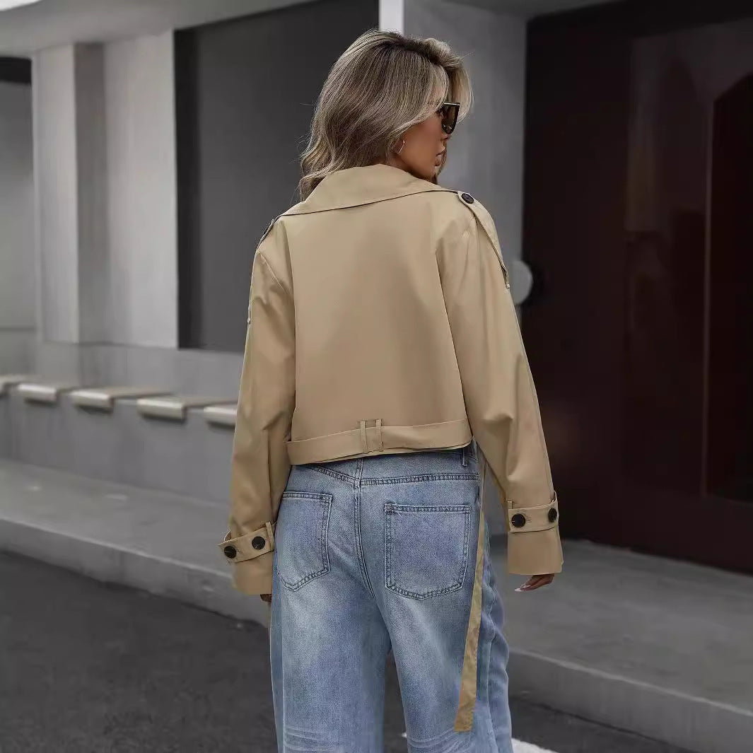 Chic Belted Mid-Season Trench Coat