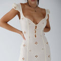 Vintage Embroidered Fishtail Midi Dress