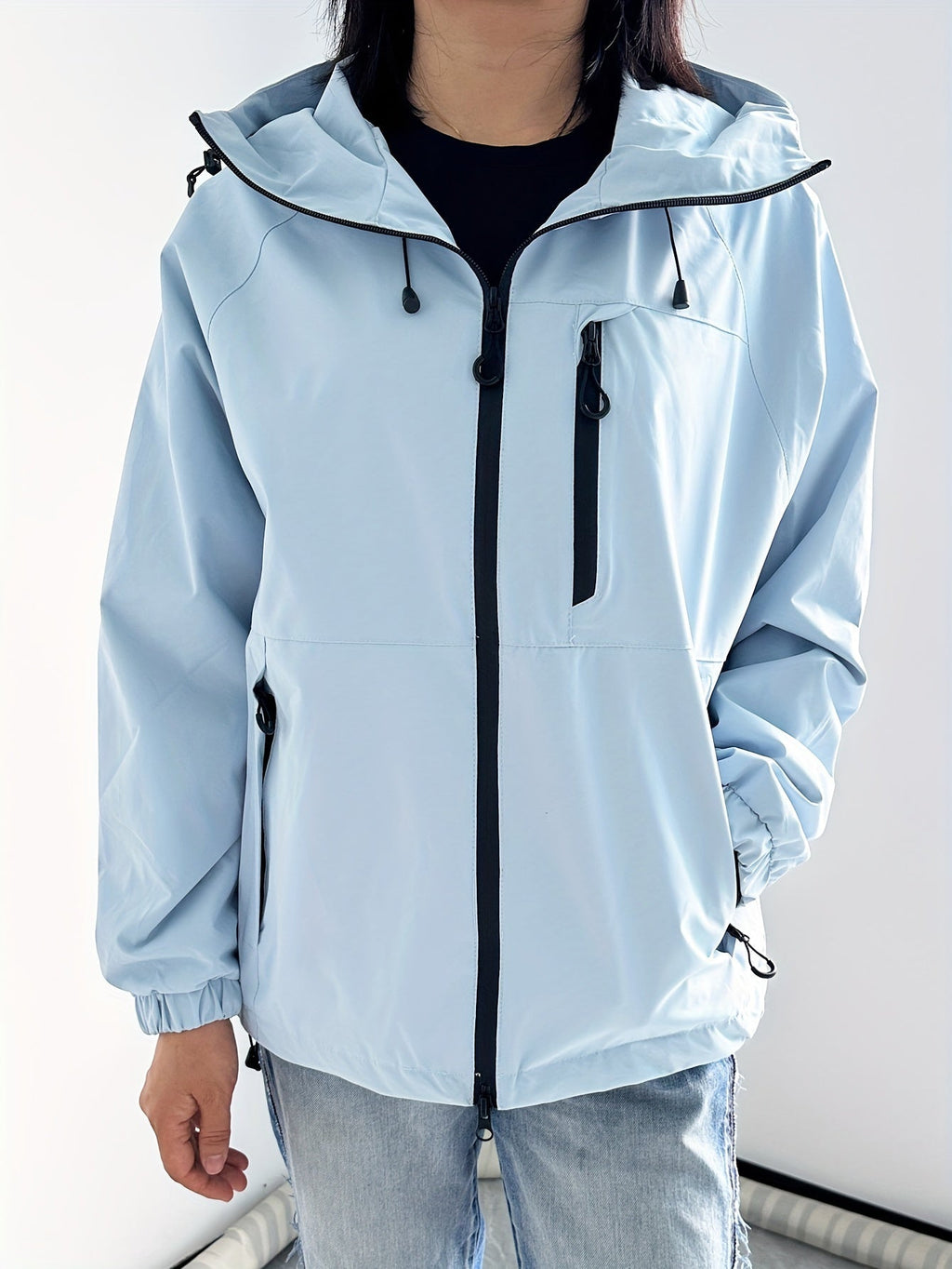 Windproof Hooded Waterproof Rain Jacket