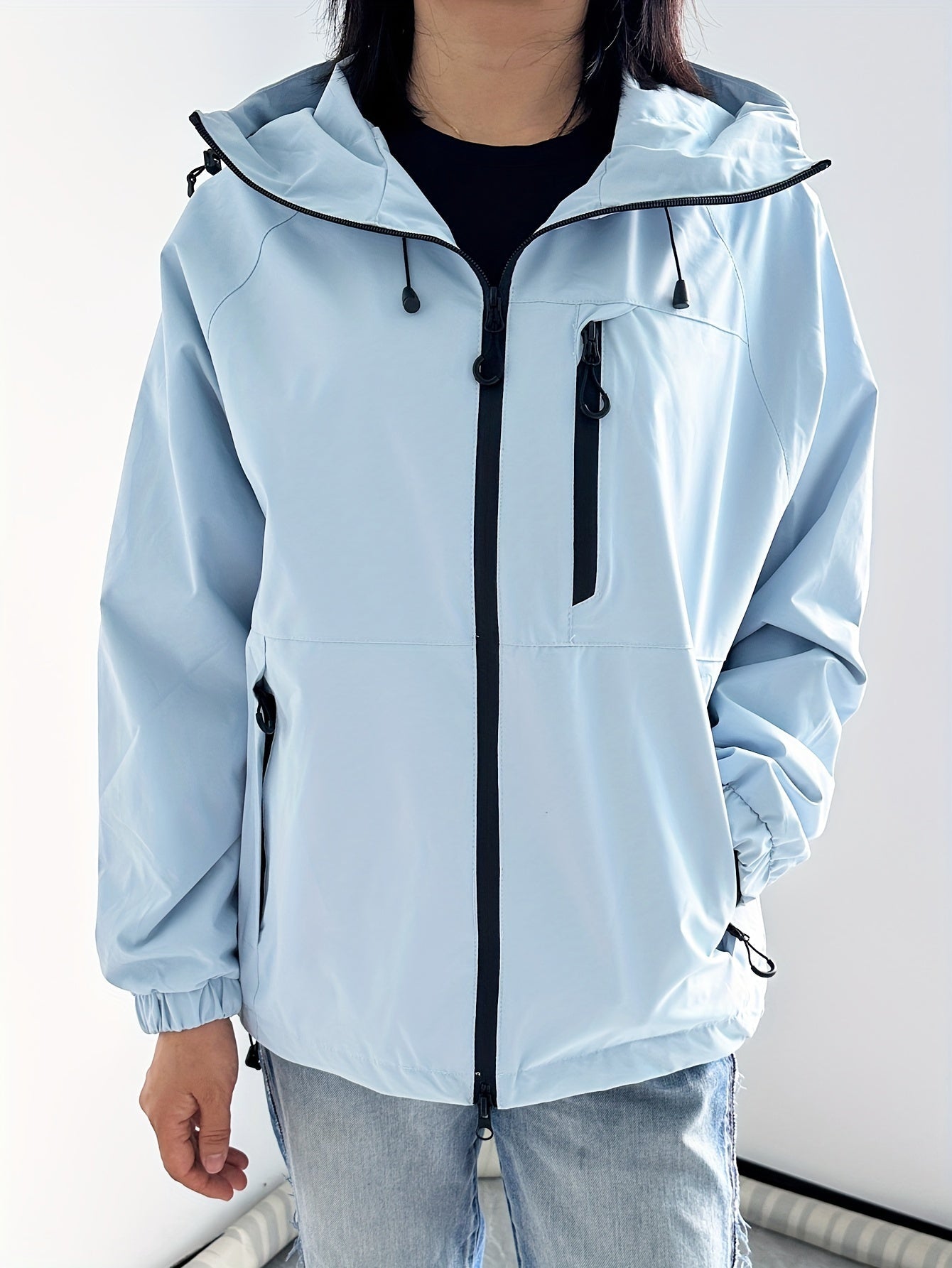 Windproof Hooded Waterproof Rain Jacket