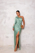 Women’s Sleeveless Maxi Dress – High Side Split – Floor-Length Evening Gown
