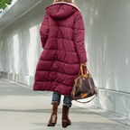 Long Hooded Pocketed Winter Jacket