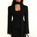 Stylish Women's Blazer With Scarf