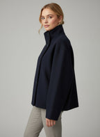 Cropped Stand Collar Women's Jacket