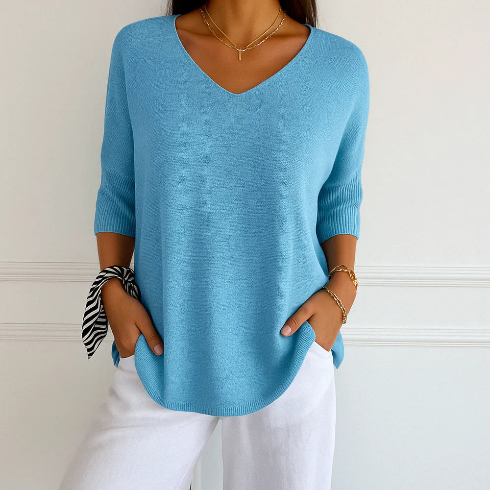 Women’s V-Neck Knit Sweater