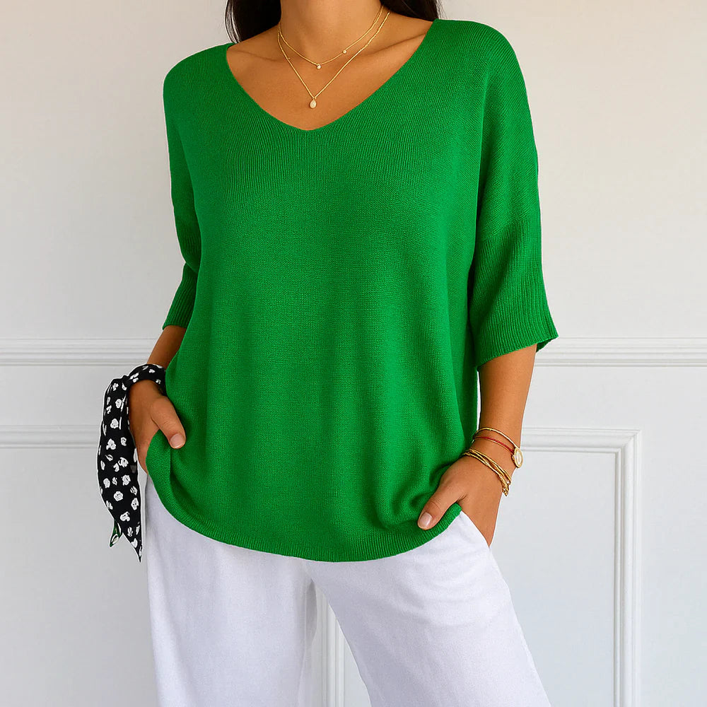 Women’s V-Neck Knit Sweater